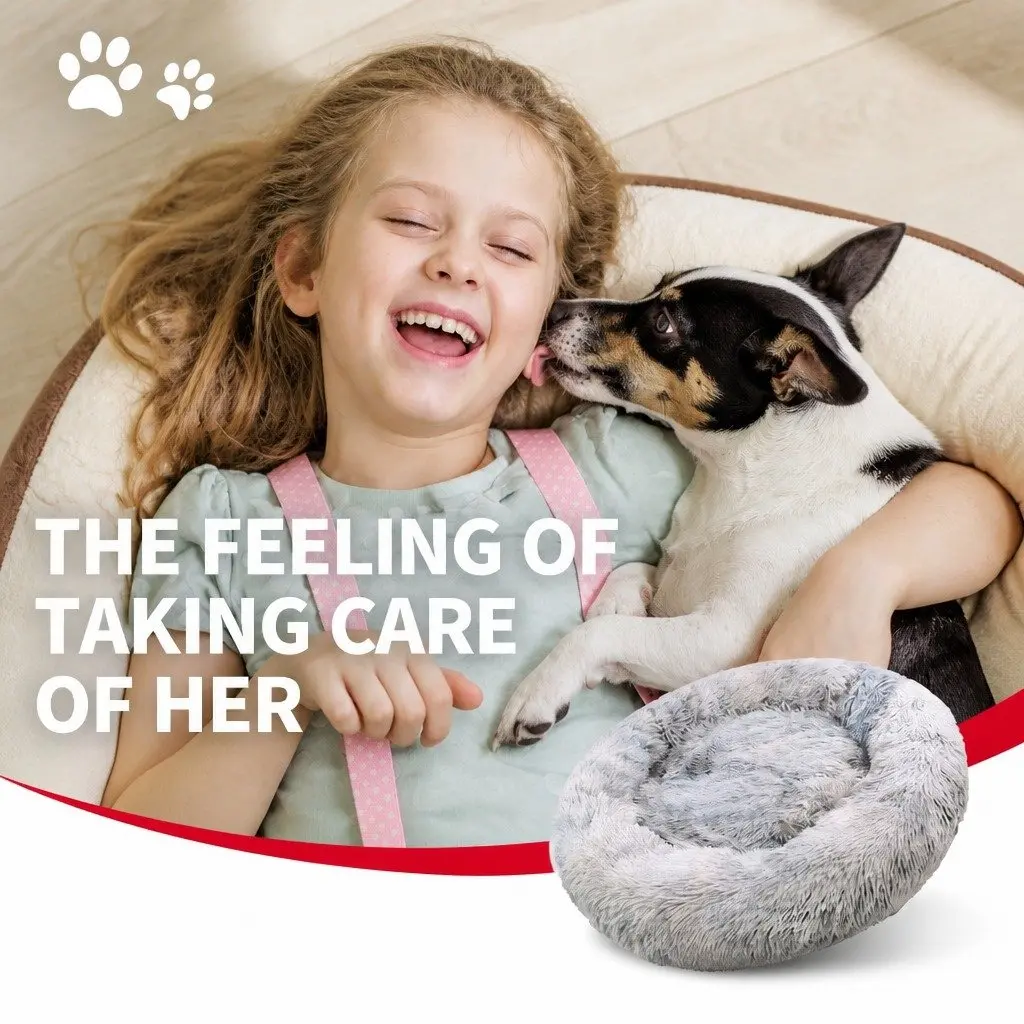 Plush Round Pet Bed