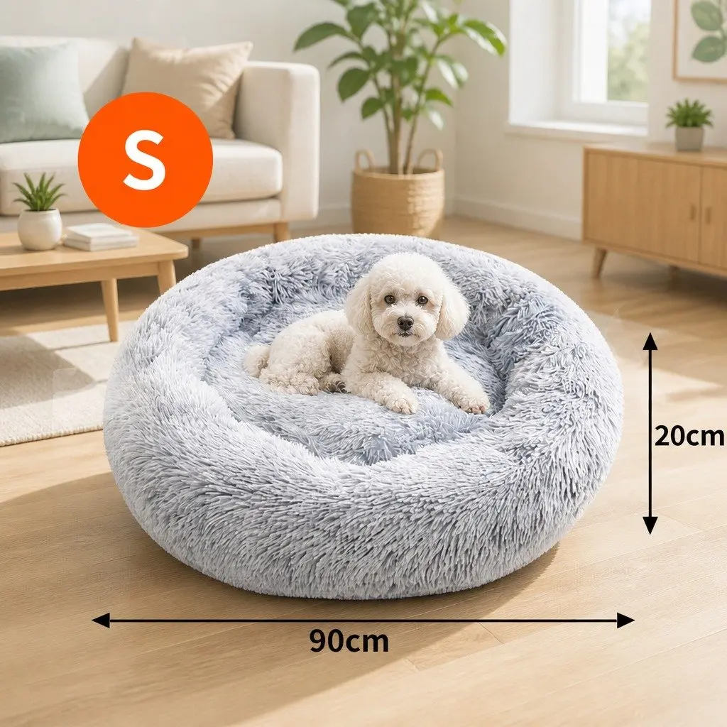 Pet Bed Round Nest for Dogs and Cats 70cmx70cmx20cm
