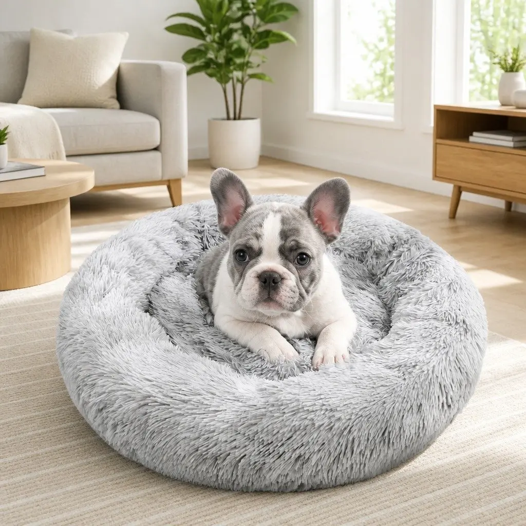 Pet Bed Round Nest for Dogs and Cats 70cmx70cmx20cm