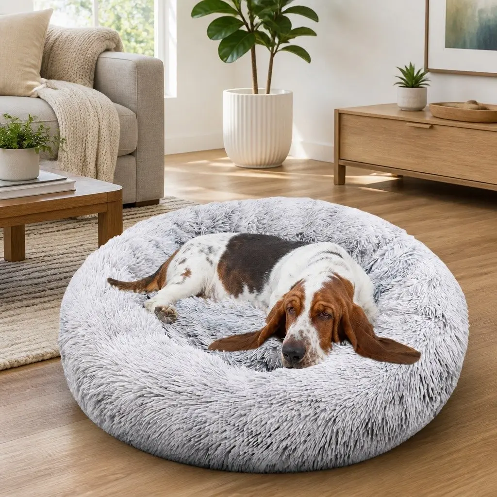 Pet Bed Round Nest for Dogs and Cats 70cmx70cmx20cm