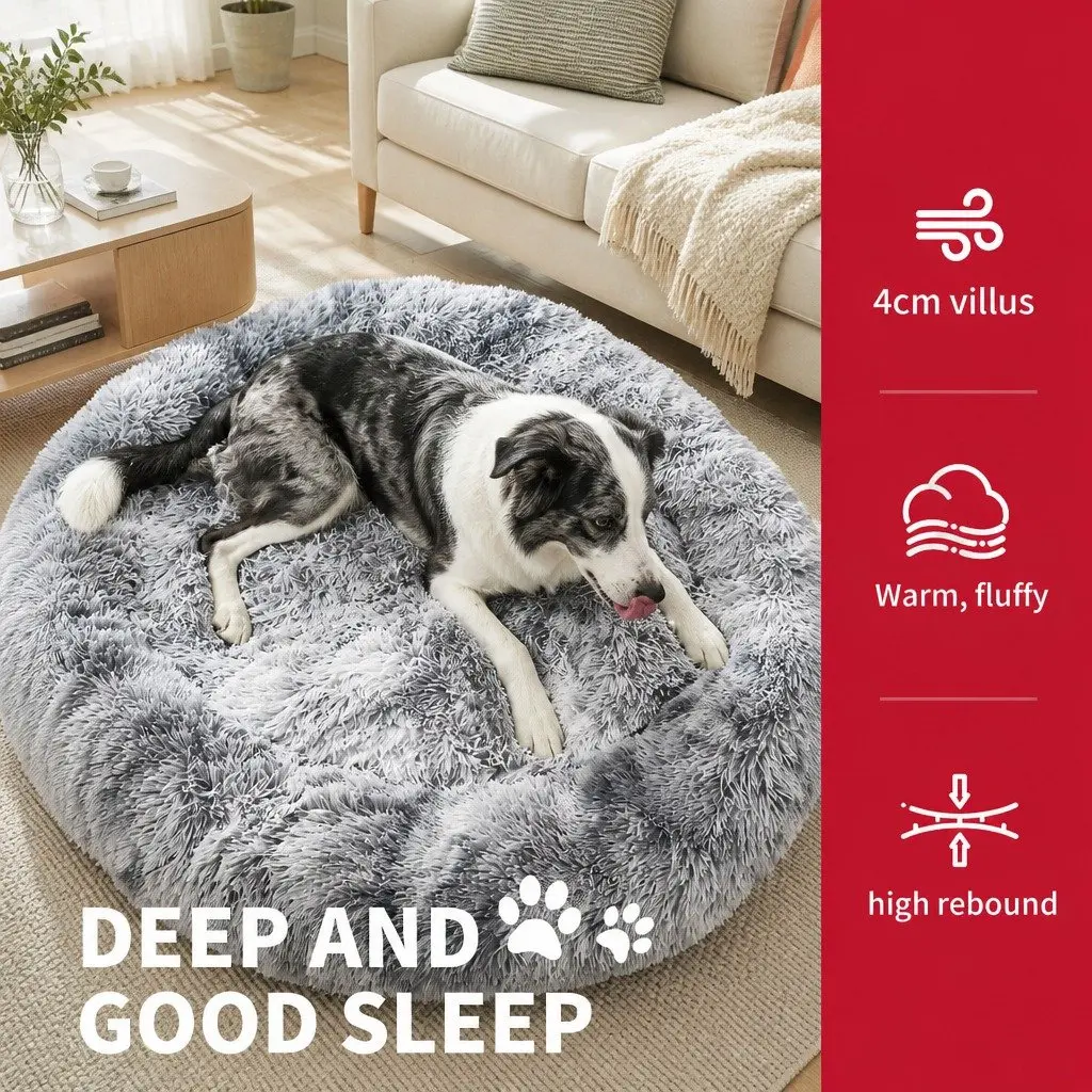 Pet Bed Round Nest for Dogs and Cats 70cmx70cmx20cm