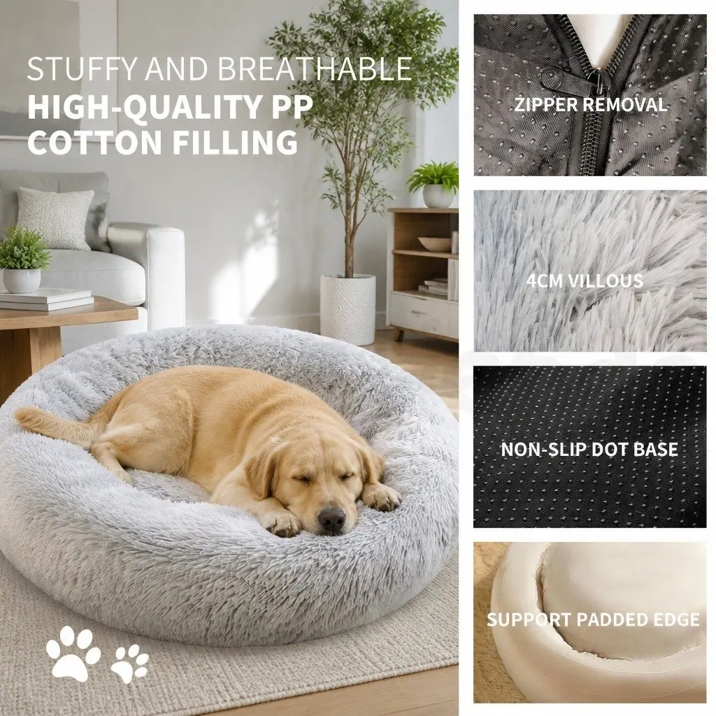 Pet Bed Round Nest for Dogs and Cats 70cmx70cmx20cm