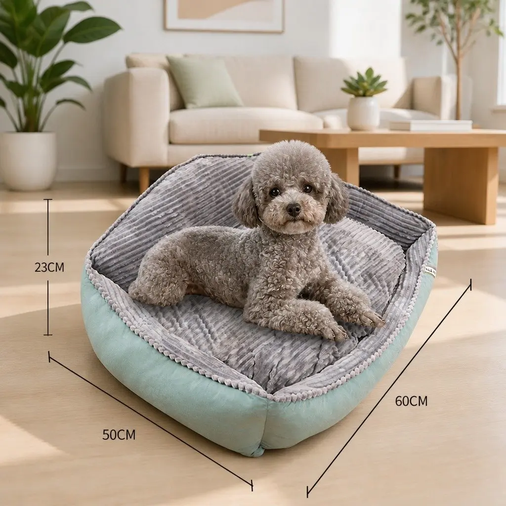 Dog Bed for Pets Soft Warm Removable Washable High Back S Size