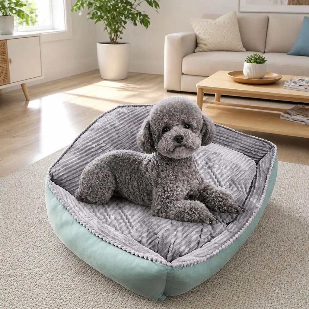 Dog Bed for Pets Soft Warm Removable Washable High Back S Size
