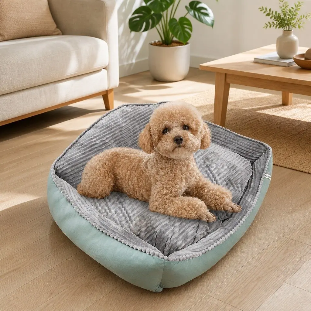 Dog Bed for Pets Soft Warm Removable Washable High Back S Size