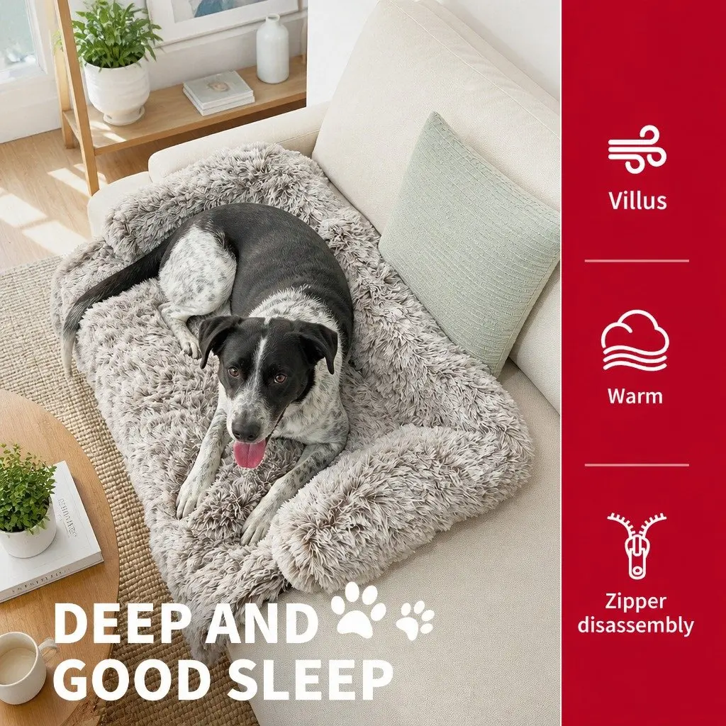 Dog Sofa Bed Protector Plush Mat Large