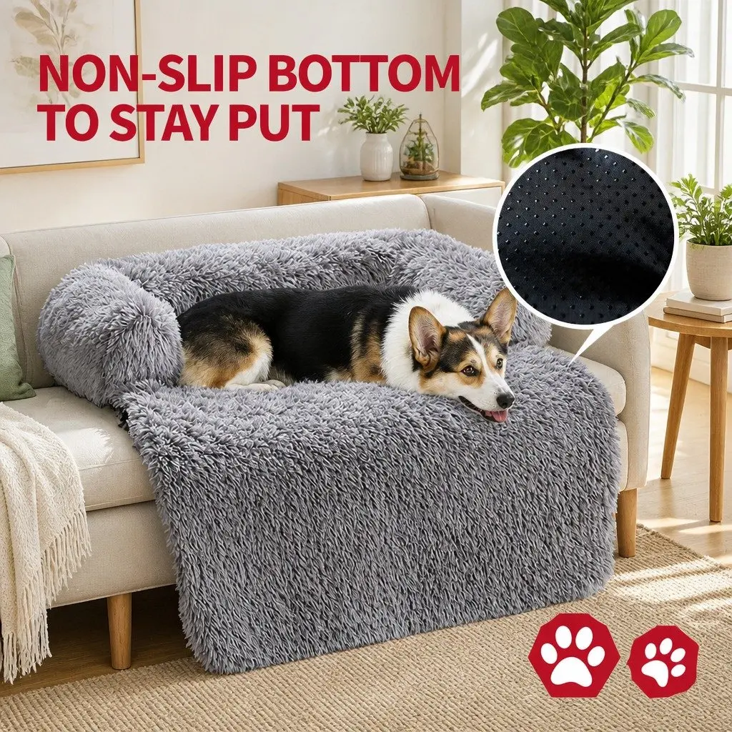 Dog Sofa Bed Protector Plush Mat Large