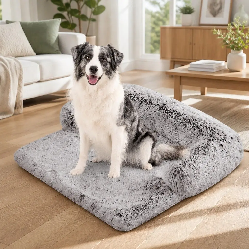 Pet Sofa Bed for Dogs Calming Cushion Plush Mat Small Size