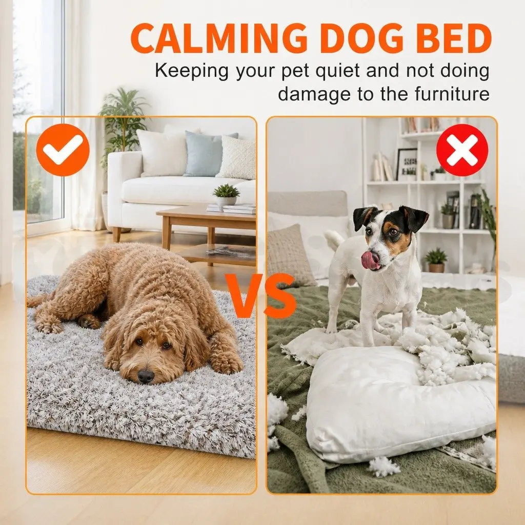 Pet Sofa Bed for Dogs Calming Cushion Plush Mat Small Size