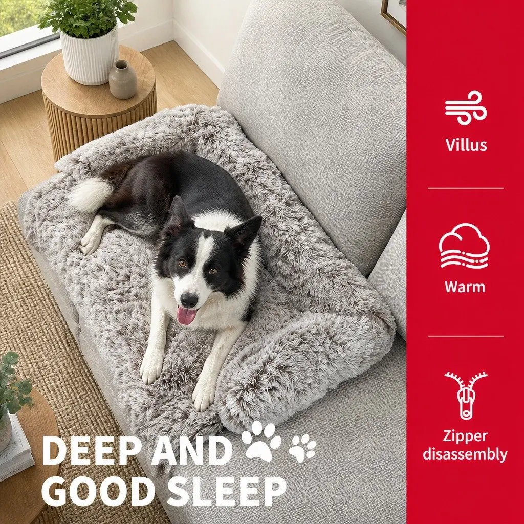 XL Dog Couch Protector with Plush Cover