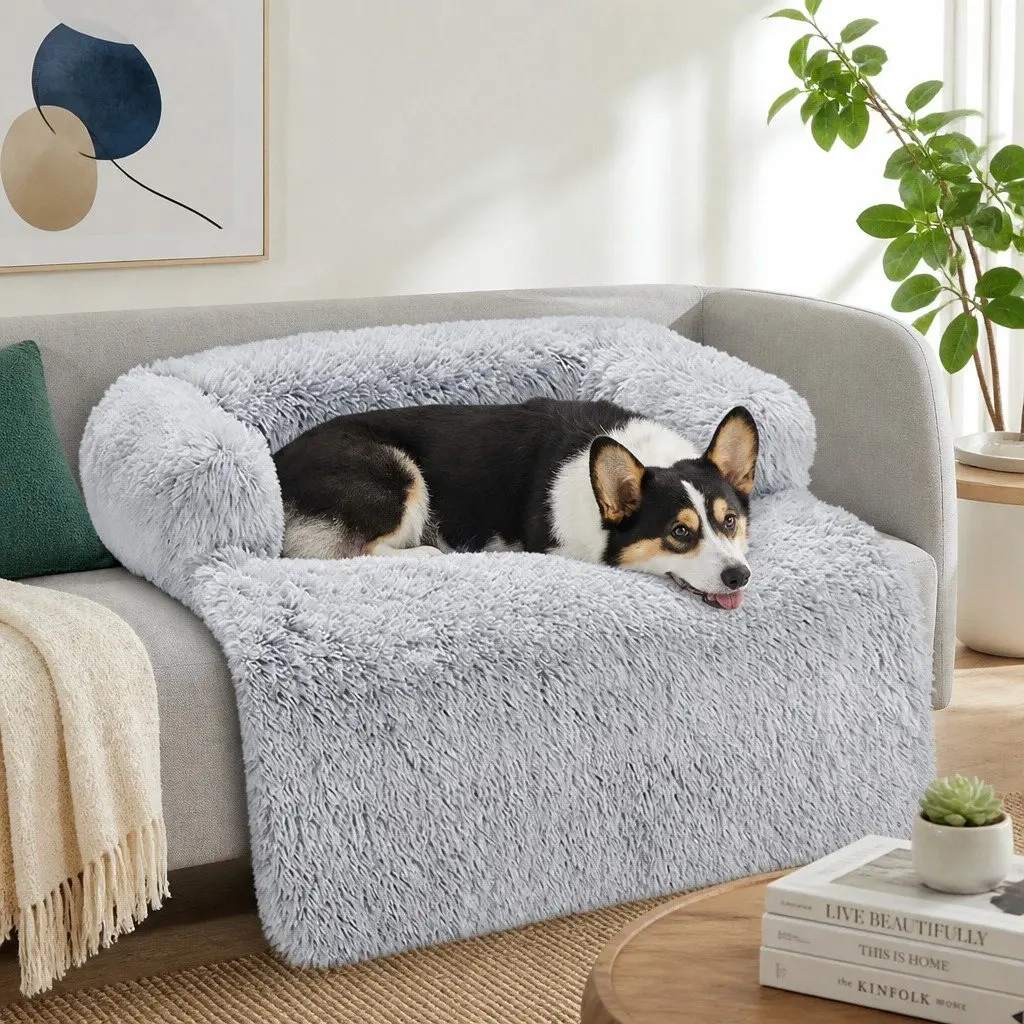 Pet Sofa Bed Calming Waterproof Cover Protector Slipcover Dog Cat Furniture M