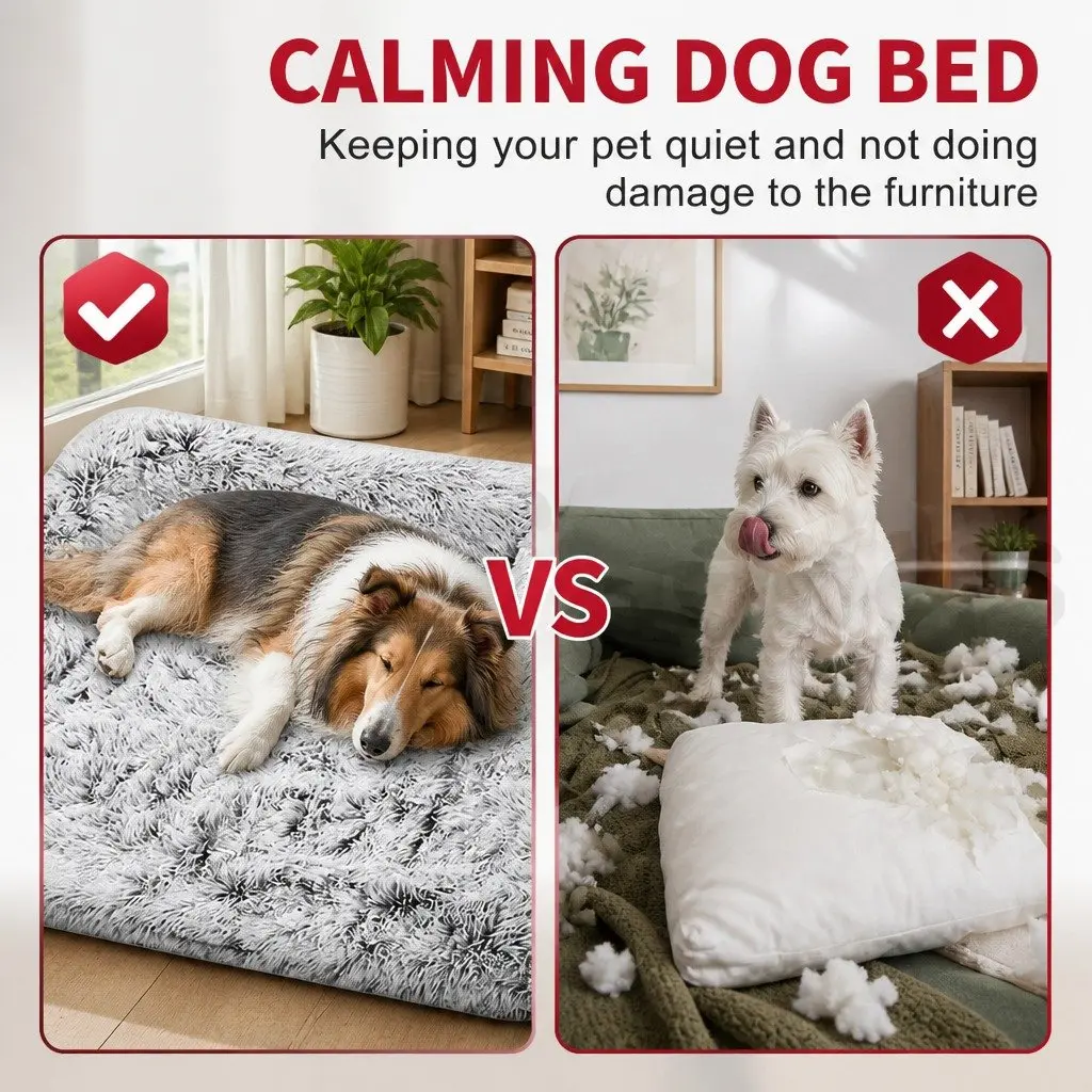 Kids Pet Sofa Bed Dog Cat Calming Waterproof Sofa Cover Protector Slipcovers