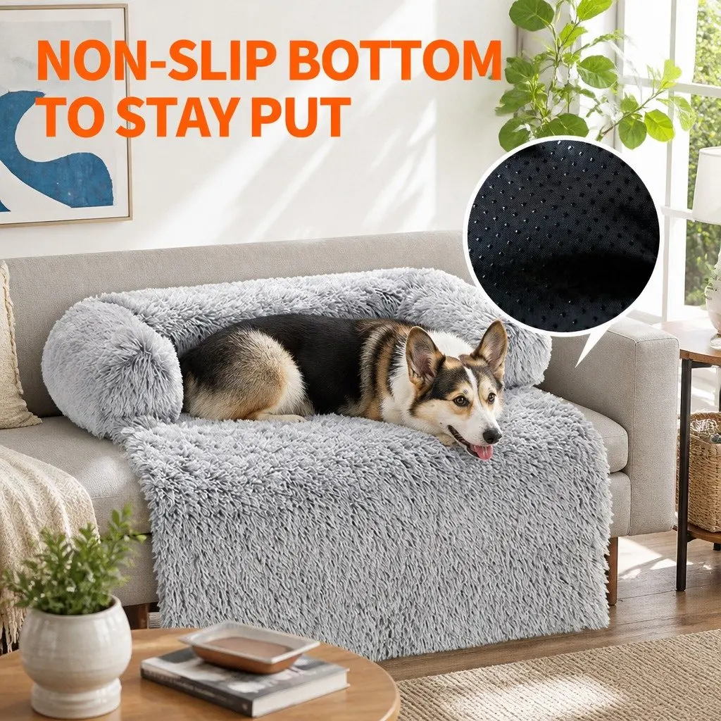 Kids Pet Sofa Bed Dog Cat Calming Waterproof Sofa Cover Protector Slipcovers