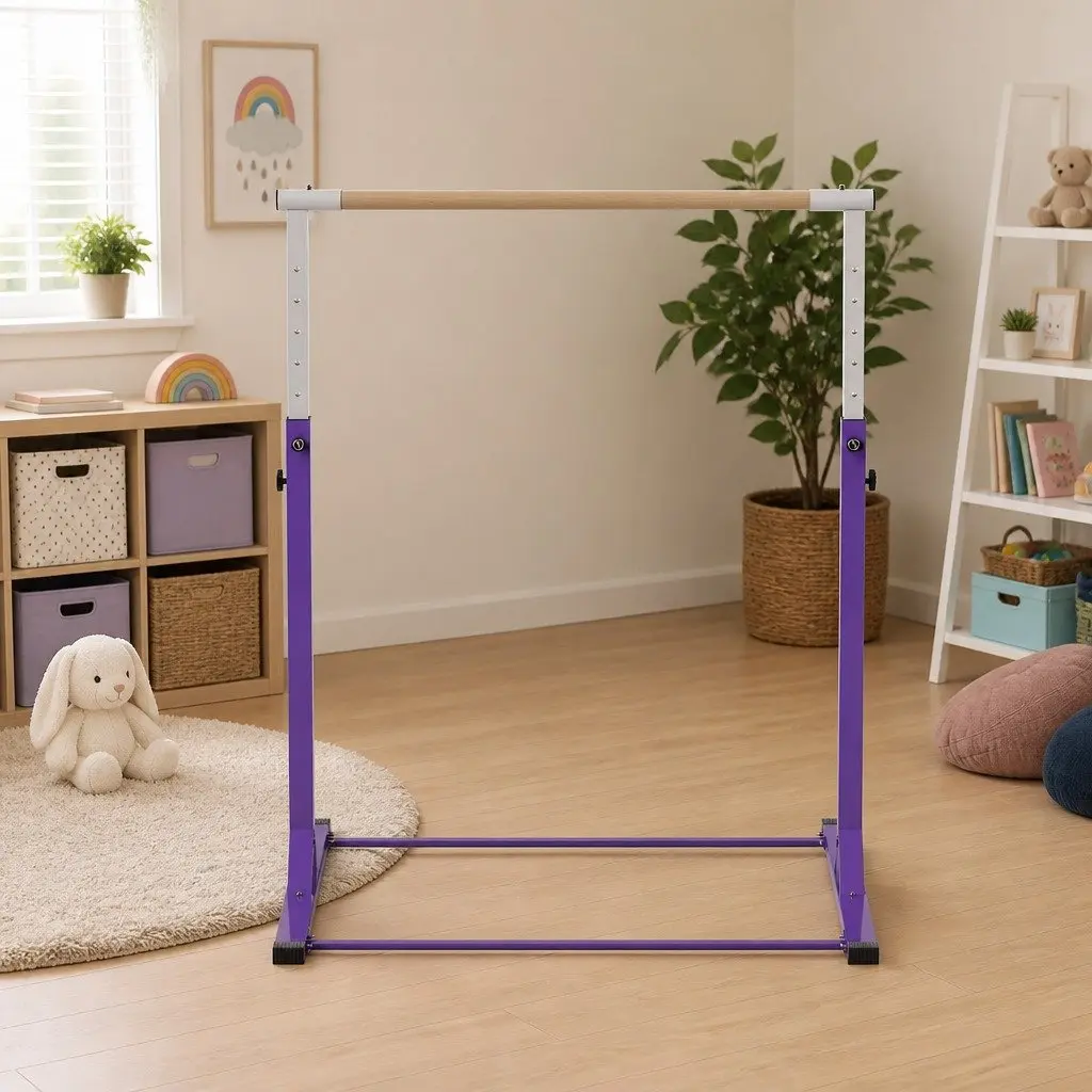 Kids Gymnastics Bar Indoor Outdoor Adjustable Height 103 to 158cm
