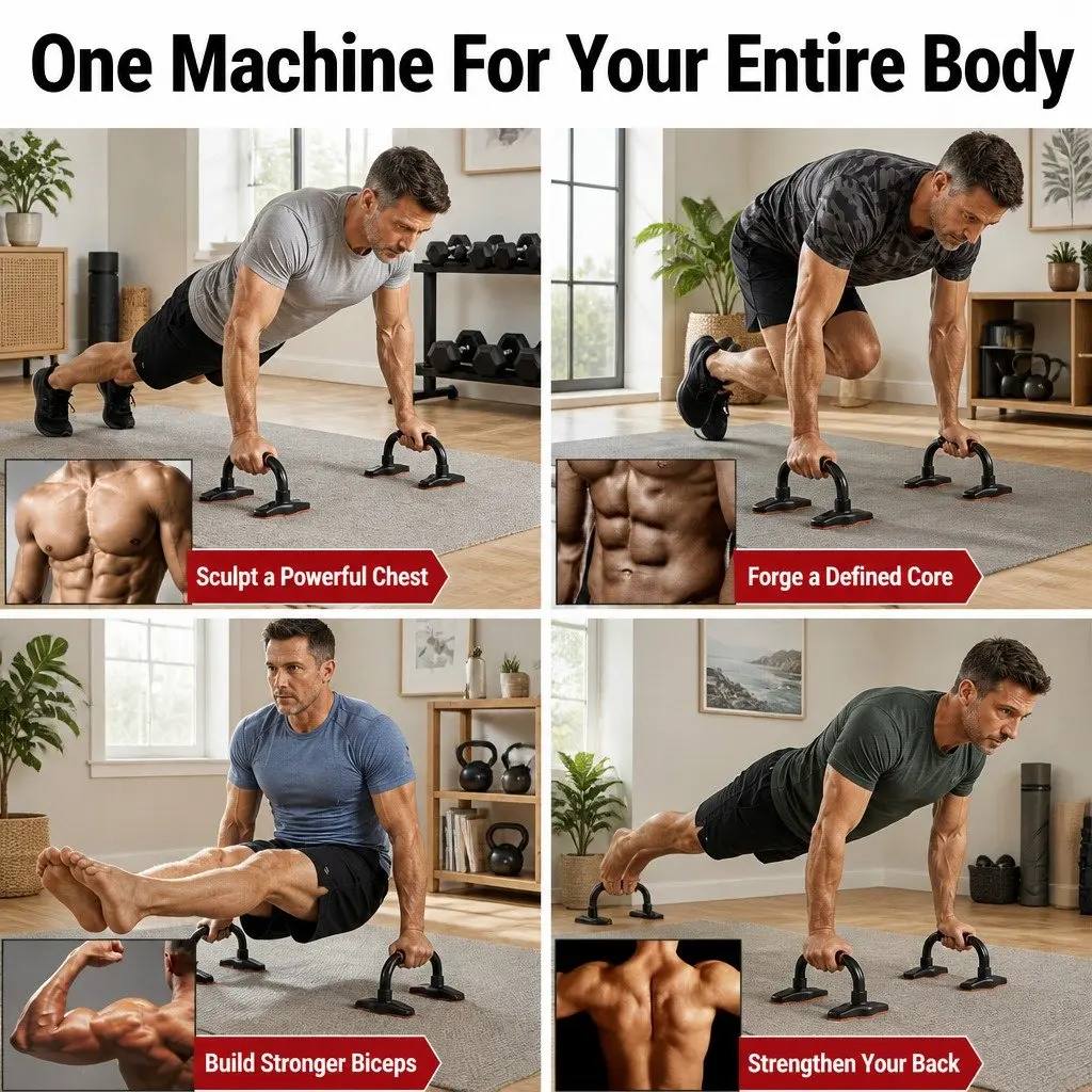 Push Up Bars Stands Parallel Handles Home Gym Fitness Strength Training Exercise
