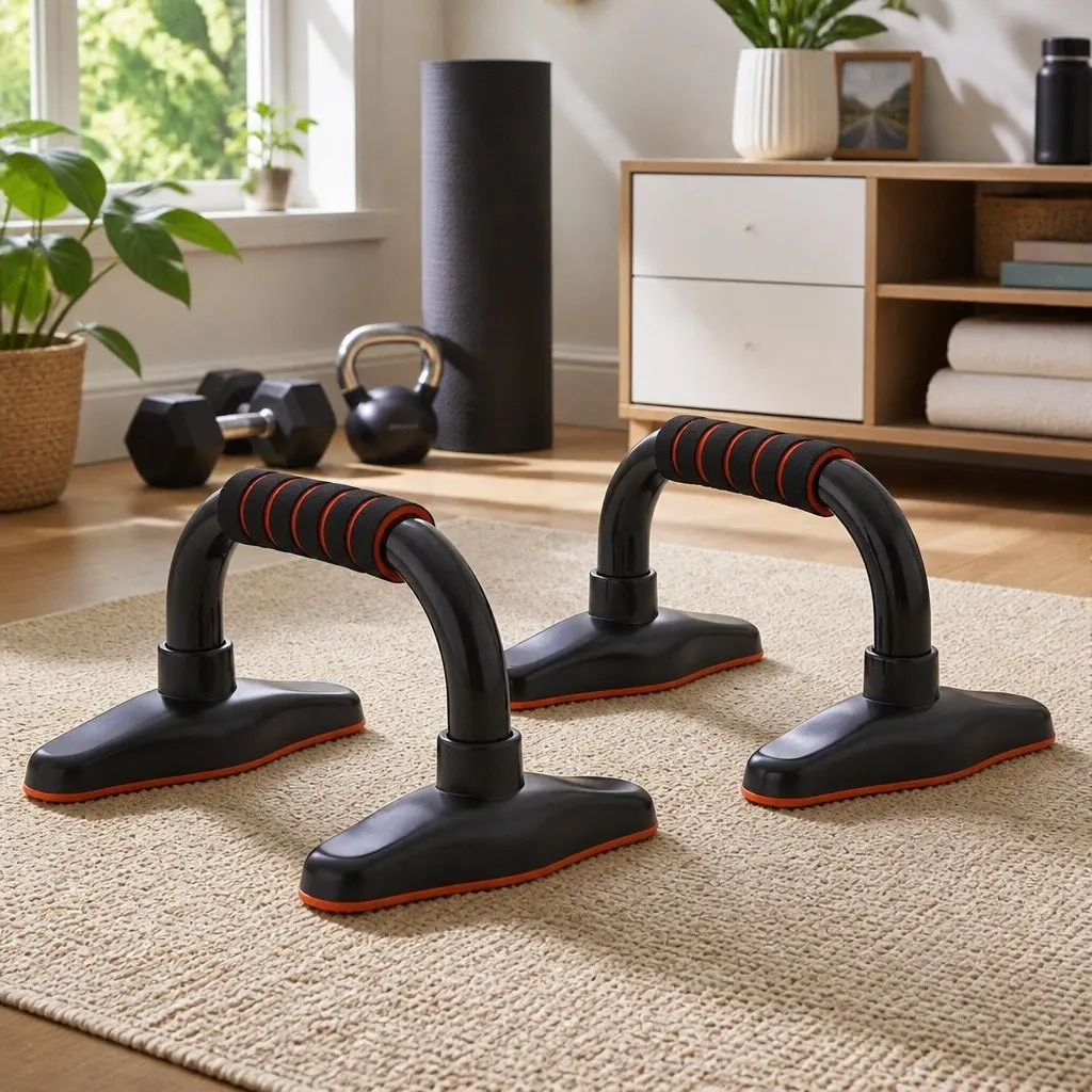 Push Up Bars Stands Parallel Handles Home Gym Fitness Strength Training Exercise