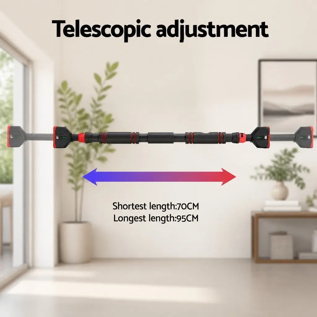 Pull Up Bar Doorway Chin Up Horizontal Bar 70-95cm Adjustable Home Gym Exercise