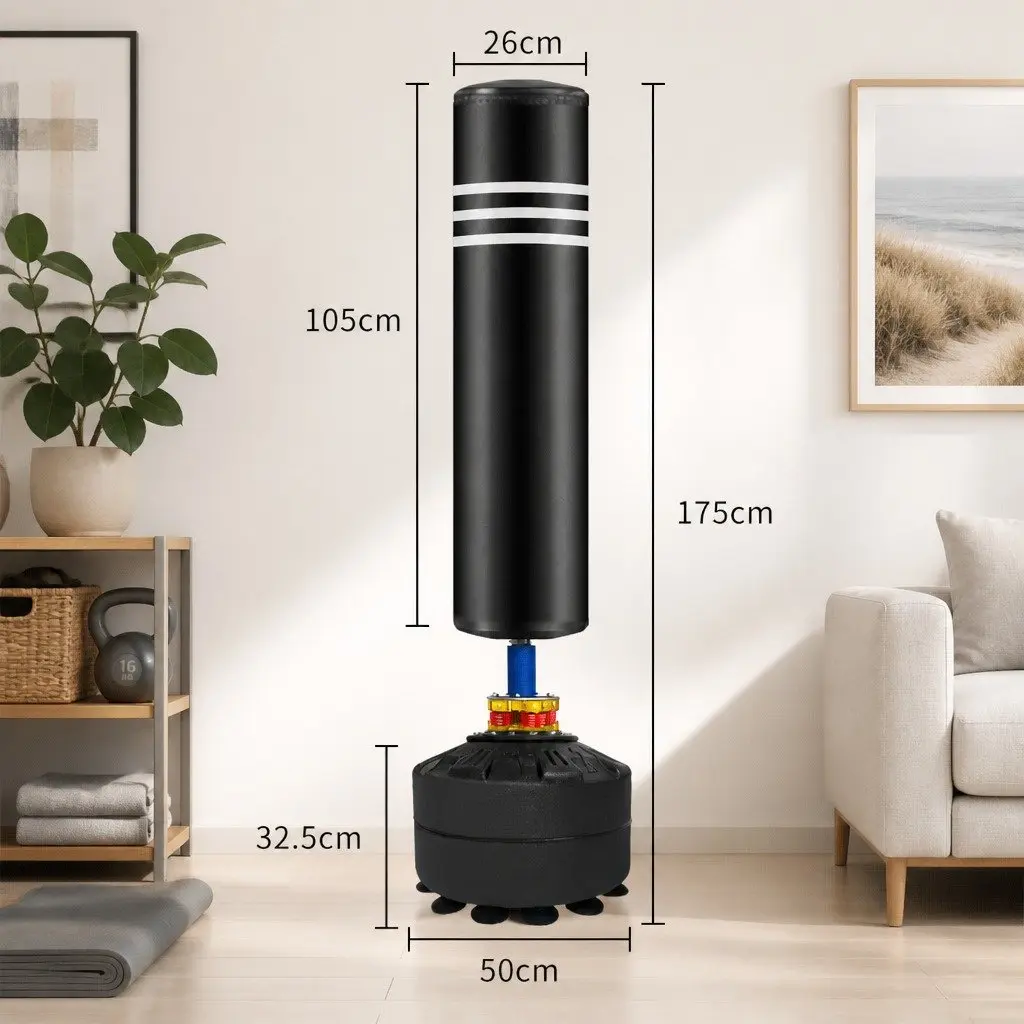 Free Standing Punching Bag for Boxing Kickboxing Martial Arts Training 50cm x 50cm x 175cm