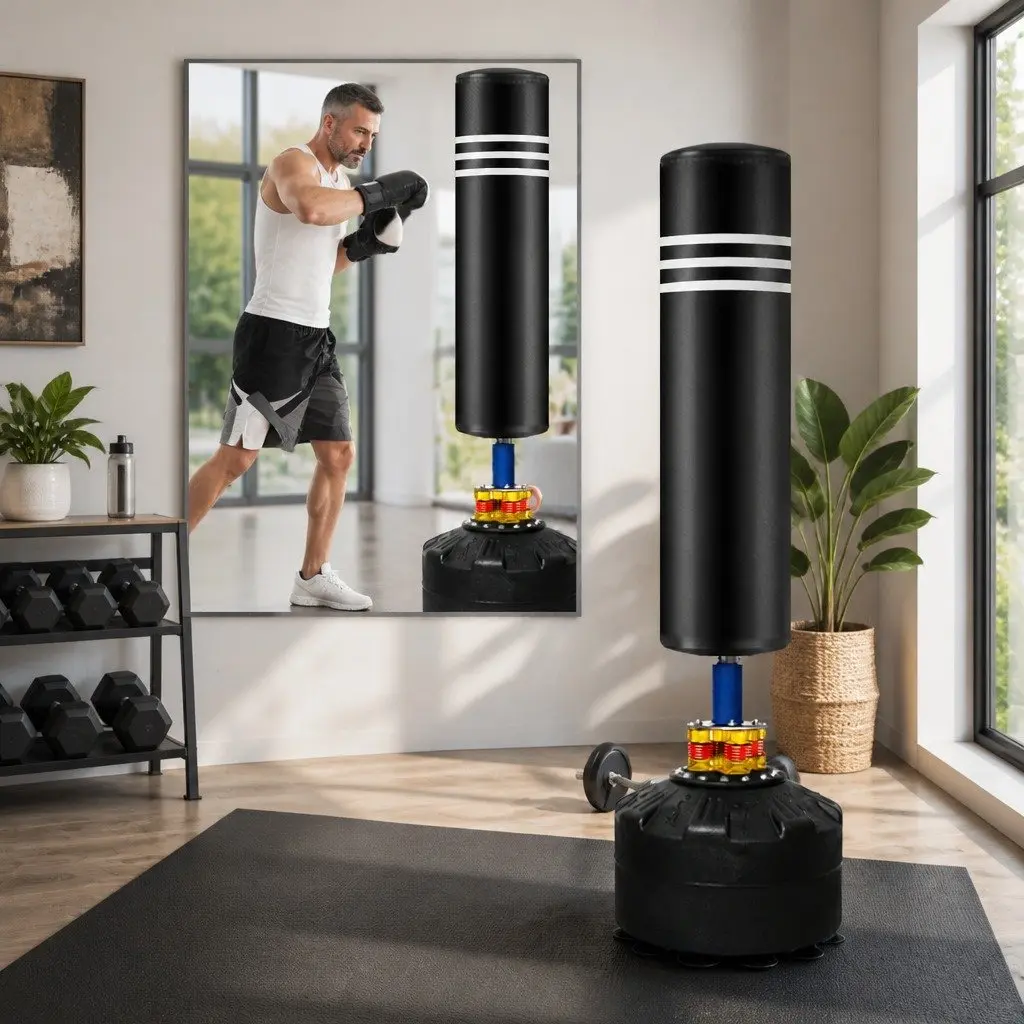 Free Standing Punching Bag for Boxing Kickboxing Martial Arts Training 50cm x 50cm x 175cm