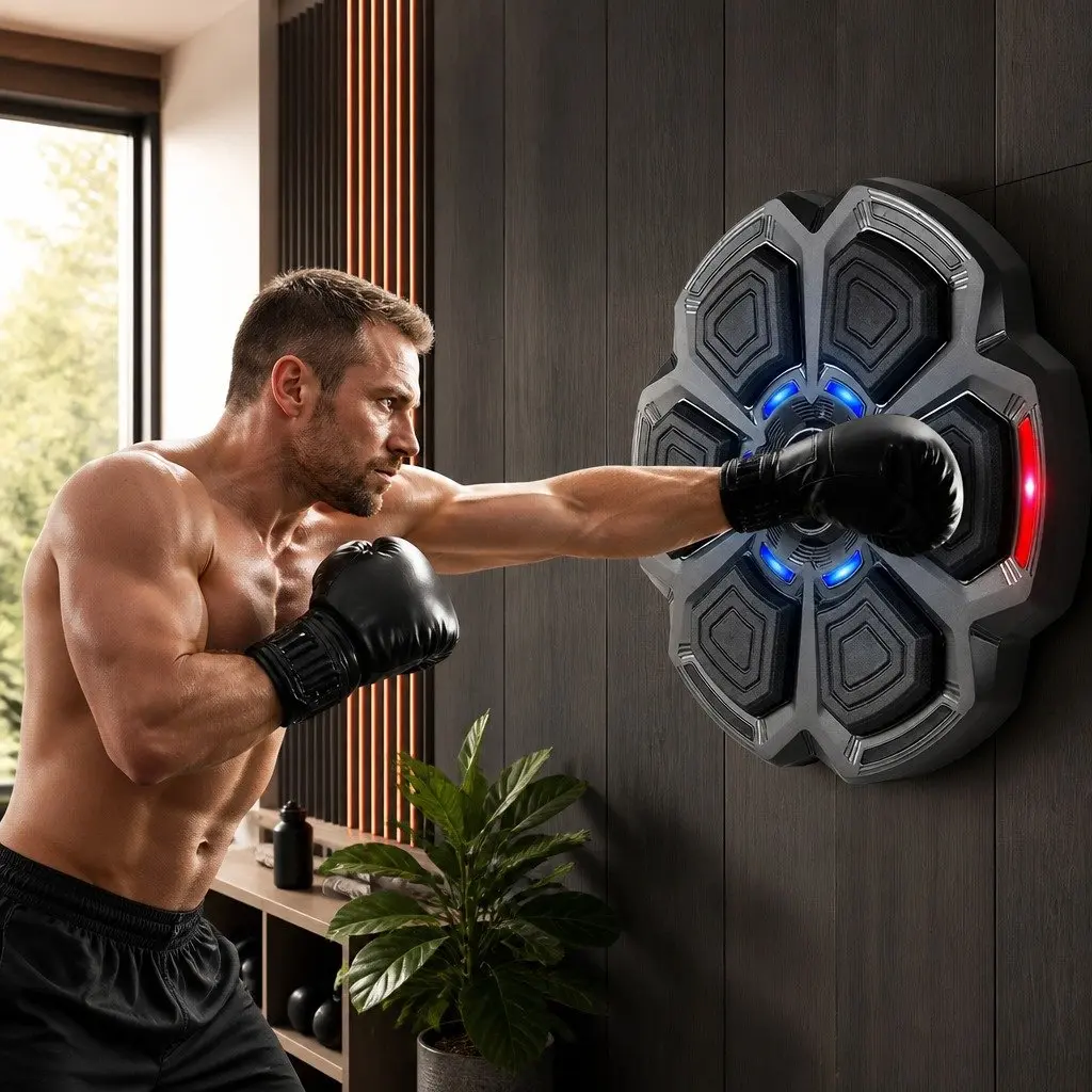 Electronic Music Punching Box Wall Mounted 9 Speed Modes Bluetooth Home Fitness
