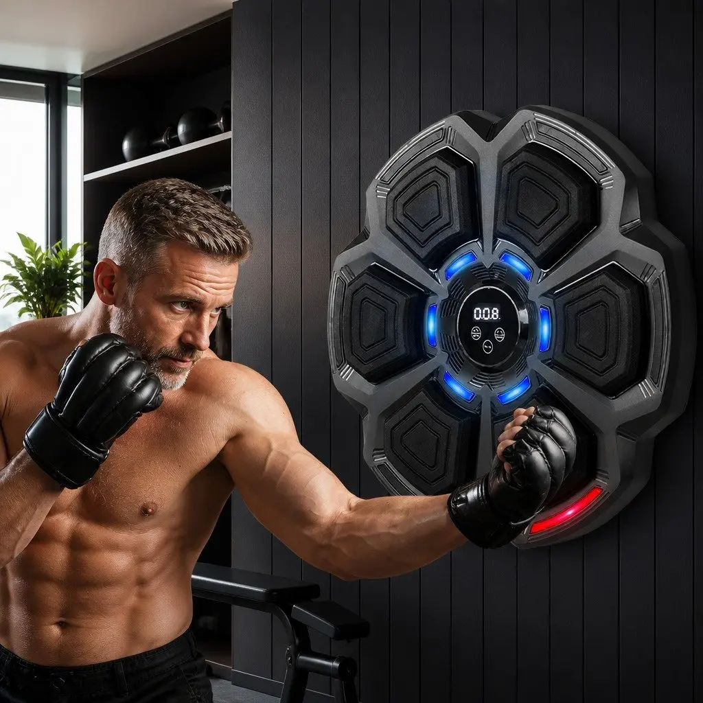 Electronic Music Punching Box Wall Mounted 9 Speed Modes Bluetooth Home Fitness