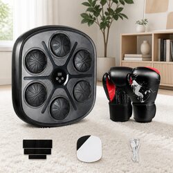 Smart Music Boxing Machine Wall Mount Punch Pad With 8OZ Gloves 9 Speed Modes