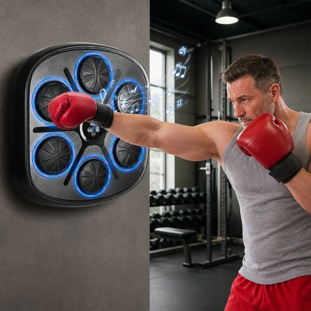 Electronic Music Punching Box 9 Speeds Wall Mount Home Workout Training Machine