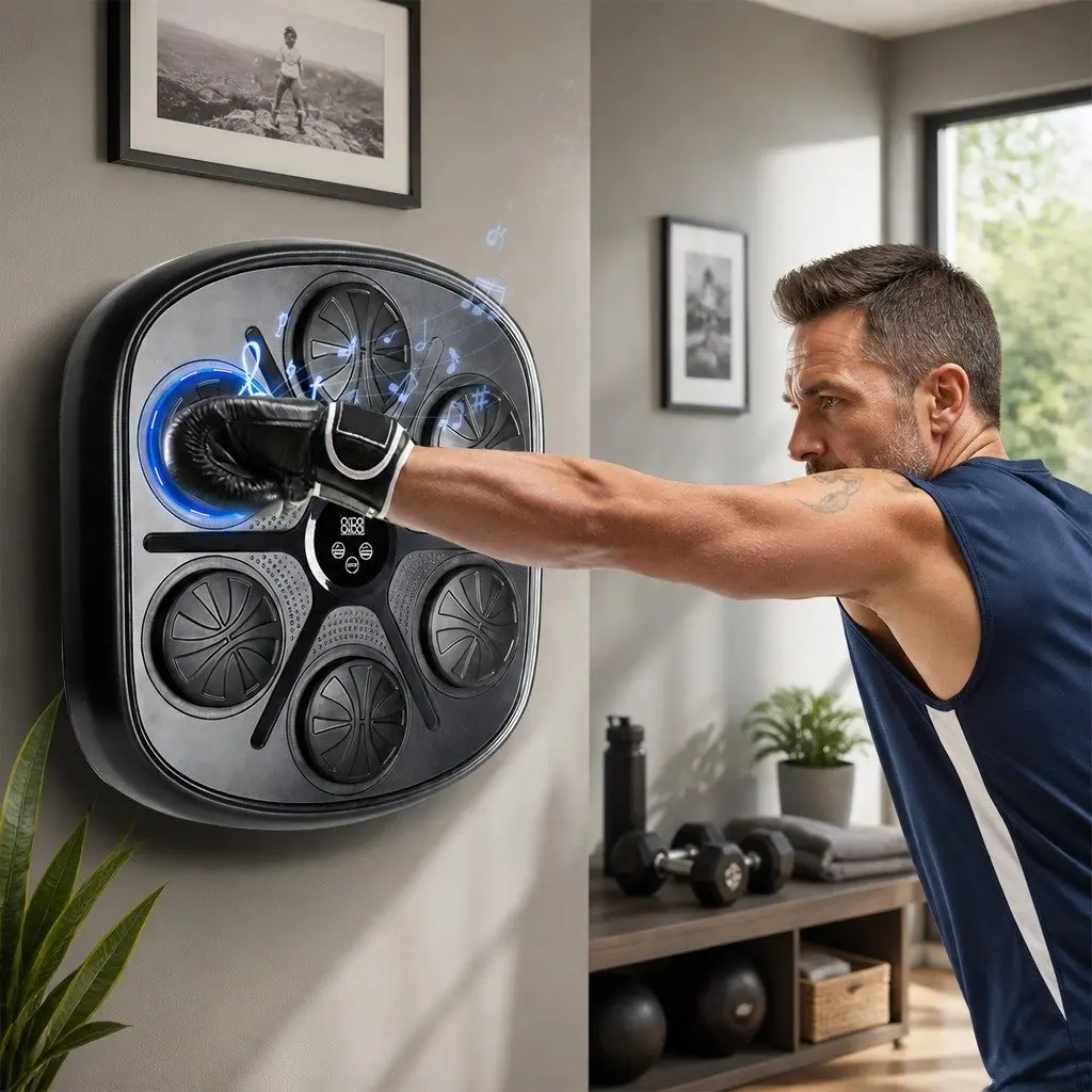 Electronic Music Punching Box 9 Speeds Wall Mount Home Workout Training Machine