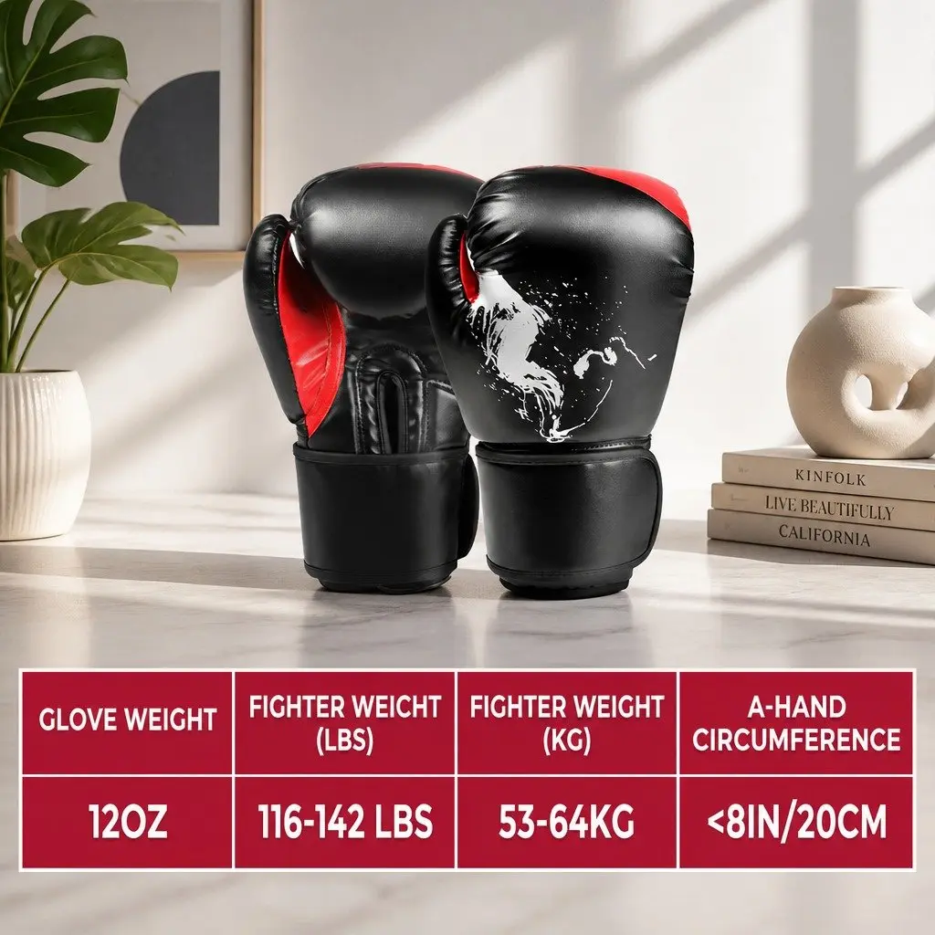 Boxing Gloves Training Sparring Mitts Muay Thai 12OZ Men Women Punching Gloves