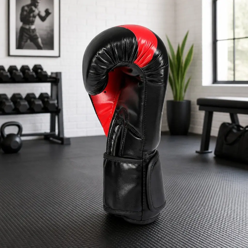 Boxing Gloves 8OZ for MMA Training Sparring and Punch Bag Black