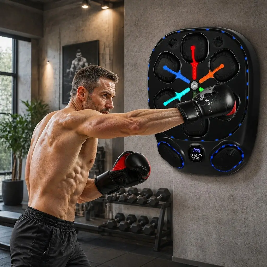 Smart Music Boxing Machine With 12OZ Gloves Home Workout Training Punching Bag