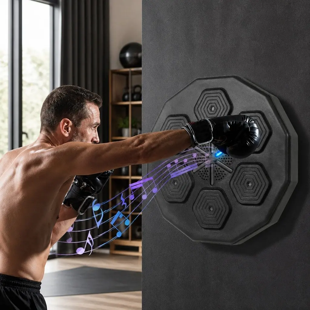 Smart Music Boxing Machine Wall Mount Electronic Punching Pad Bluetooth Training
