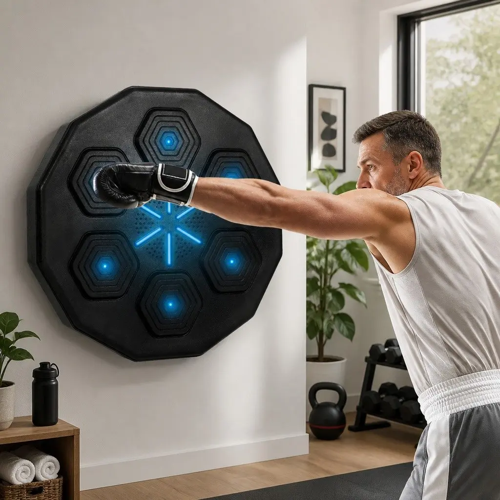 Smart Music Boxing Machine Wall Mount Electronic Punching Pad Bluetooth Training