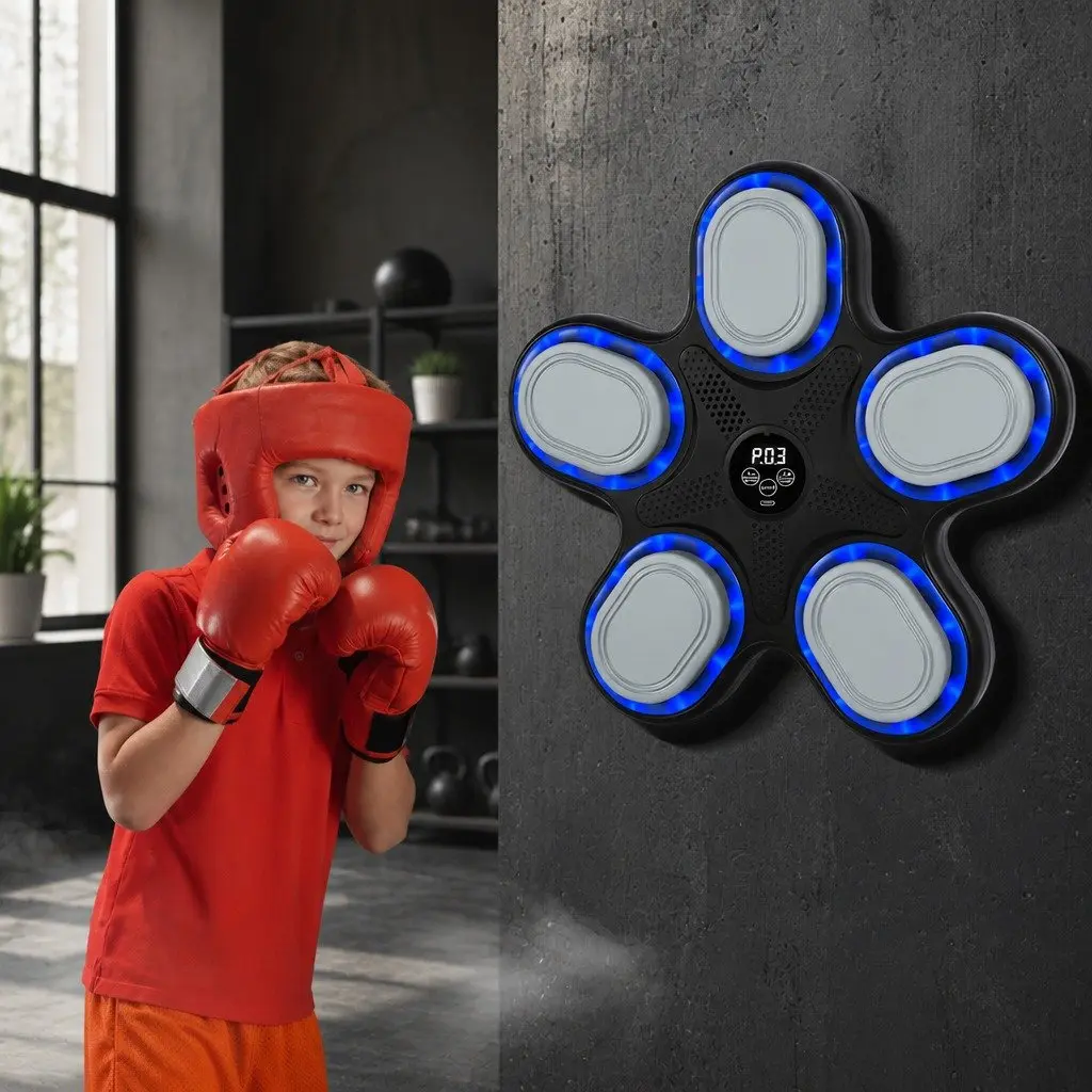 Kids Music Boxing Machine with 10 Speeds 9 Modes Smart Display Bluetooth
