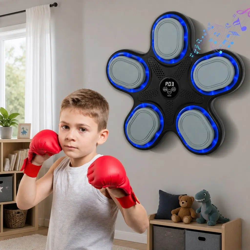 Kids Music Boxing Machine with 10 Speeds 9 Modes Smart Display Bluetooth