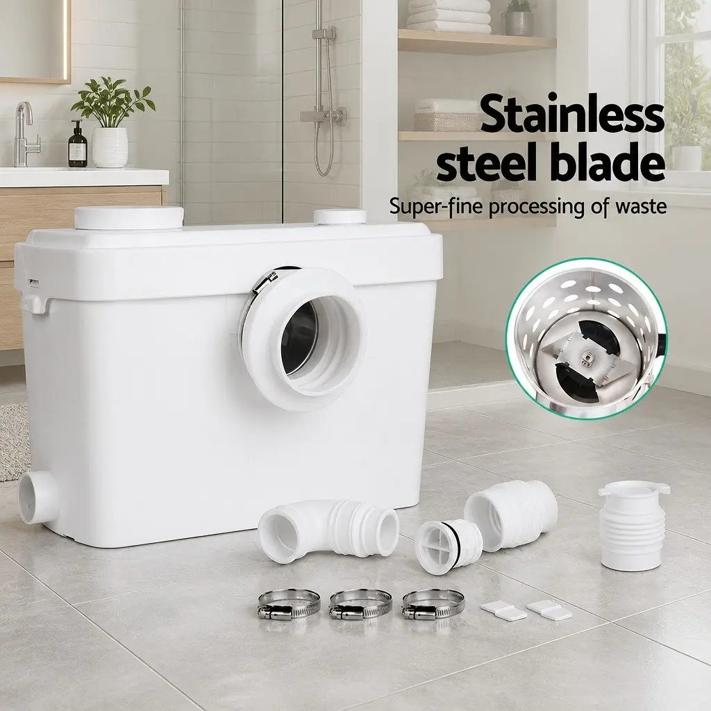 Macerator Sewerage Pump 600W Waste Water Disposal Unit Bathroom Laundry Kitchen