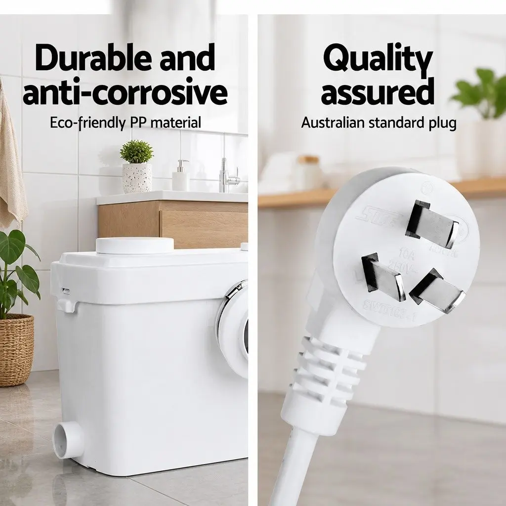 Macerator Sewerage Pump 600W Waste Water Disposal Unit Bathroom Laundry Kitchen