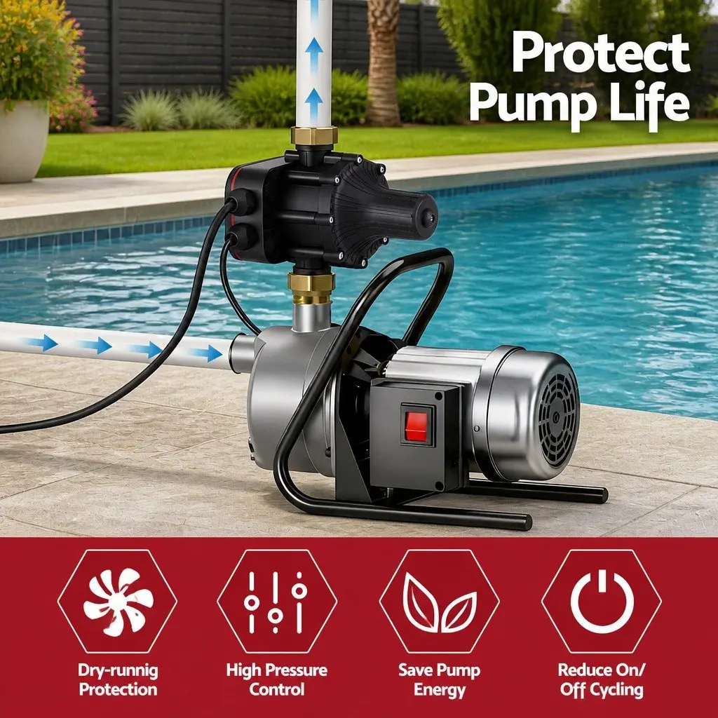 16A 1.5kW Digital Water Pump Controller with Adjustable Pressure