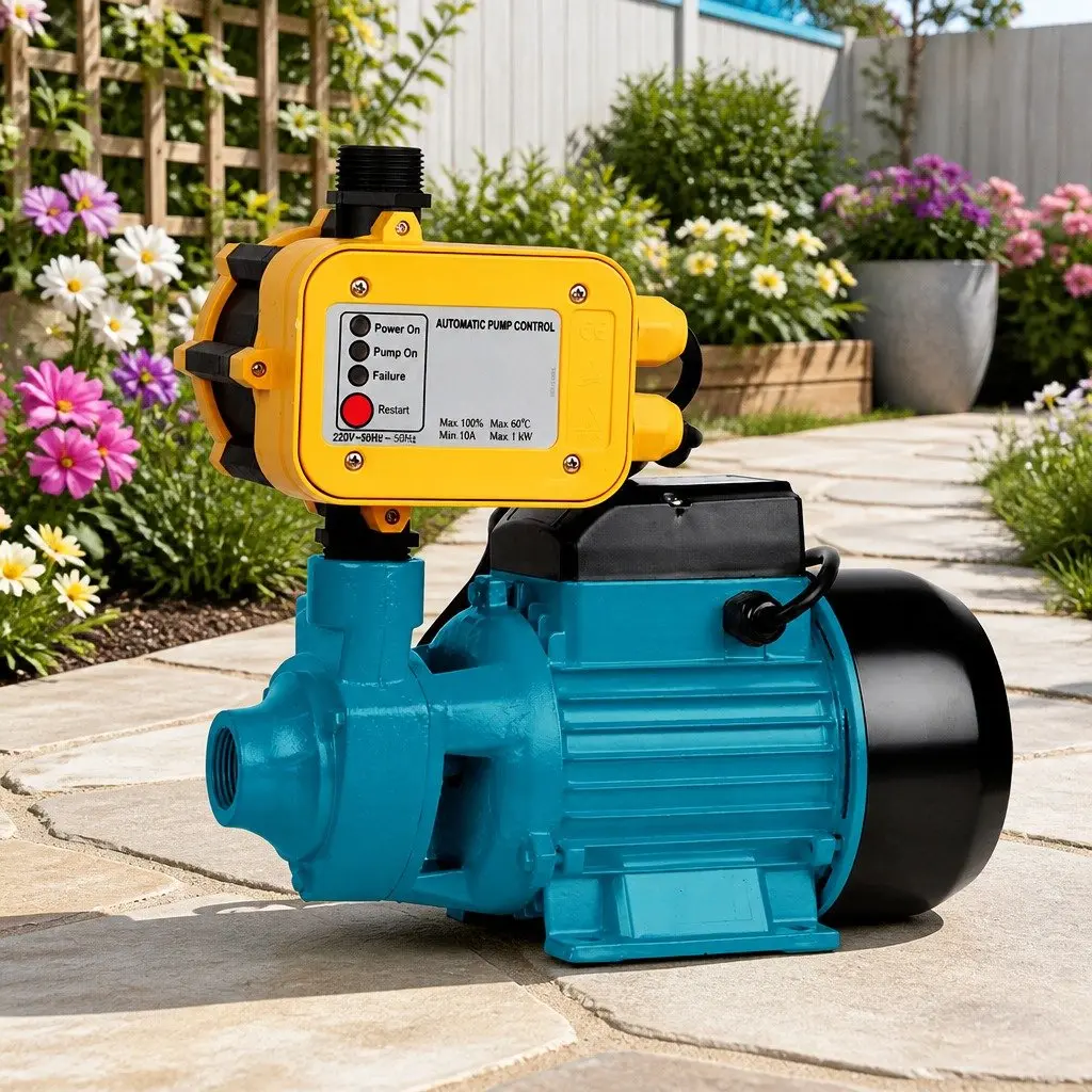 Irrigation Pump Garden Use 750W Automatic Pressure Controller Yellow