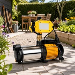 4-Stage Garden Water Pump 2000W Max Pressure Irrigation Booster Rainwater Tank