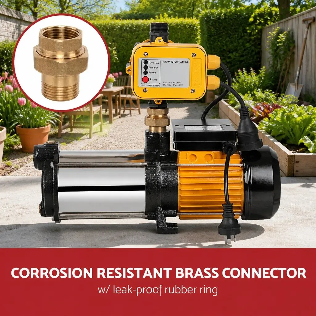 4-Stage Garden Water Pump 2000W Max Pressure Irrigation Booster Rainwater Tank