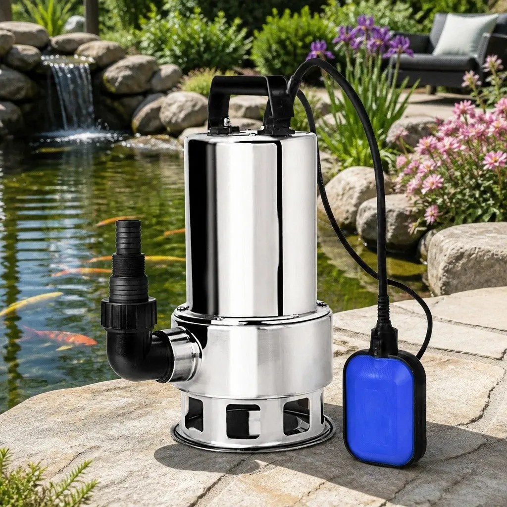 Submersible Dirty Water Pump for Draining Pools and Tanks 1800W Max Flow Rate 24000L/H