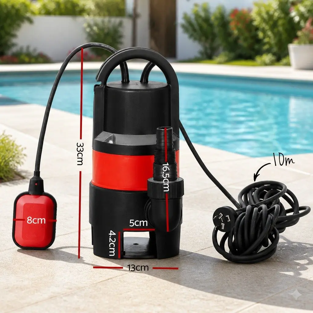 750W Submersible Water Pump Dirty Pool Pond Flooding Drainage Sump Portable