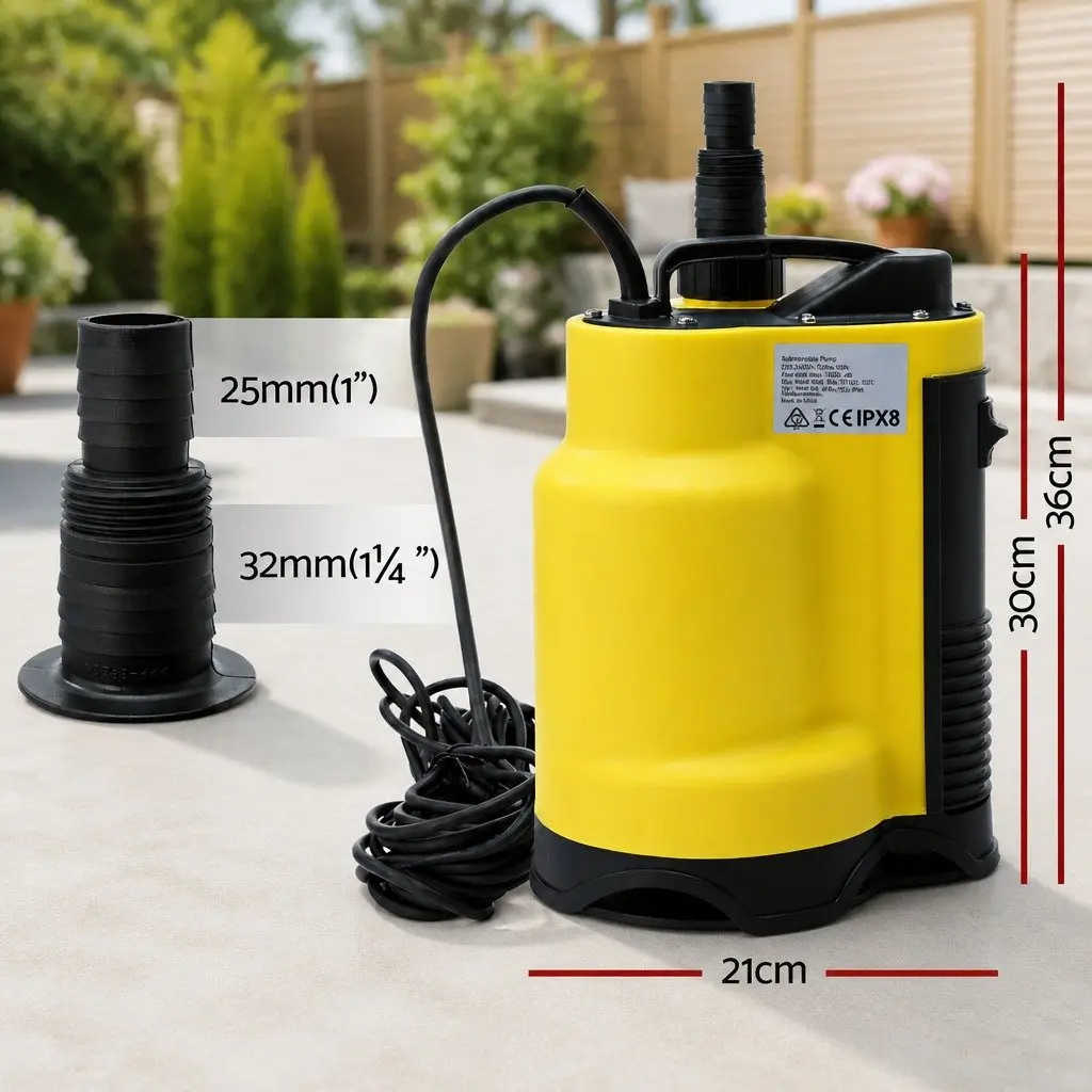 Submersible Pump for Water Drainage 400W Portable 10m Cable