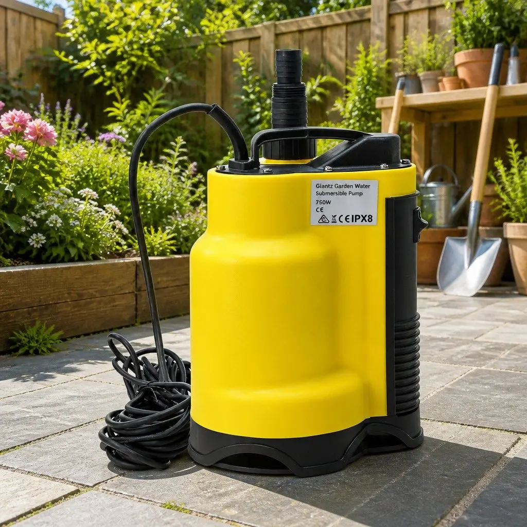 Submersible Water Pump for Pools Ponds Tanks 750W Portable 10m Cable Automatic Operation