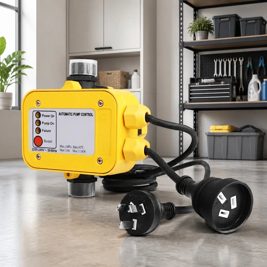 Automatic Water Pressure Pump Controller Electronic Switch Yellow 220-240V 10