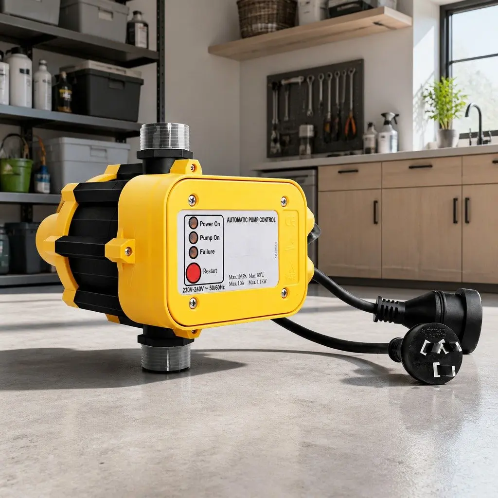 Automatic Water Pressure Pump Controller Electronic Switch Yellow 220-240V 10