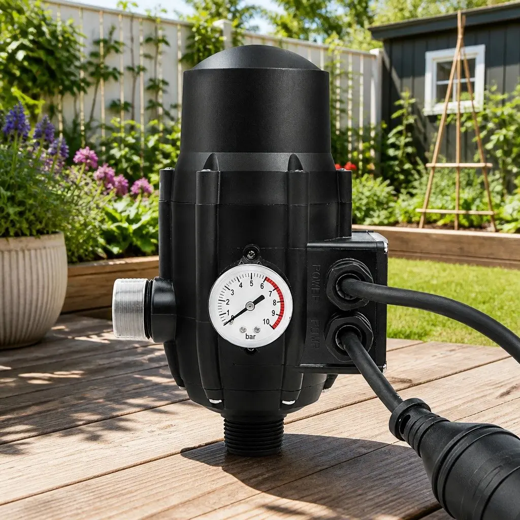 Water Pump Pressure Controller Electronic Adjustable for Irrigation 22 x 15 x 15 cm