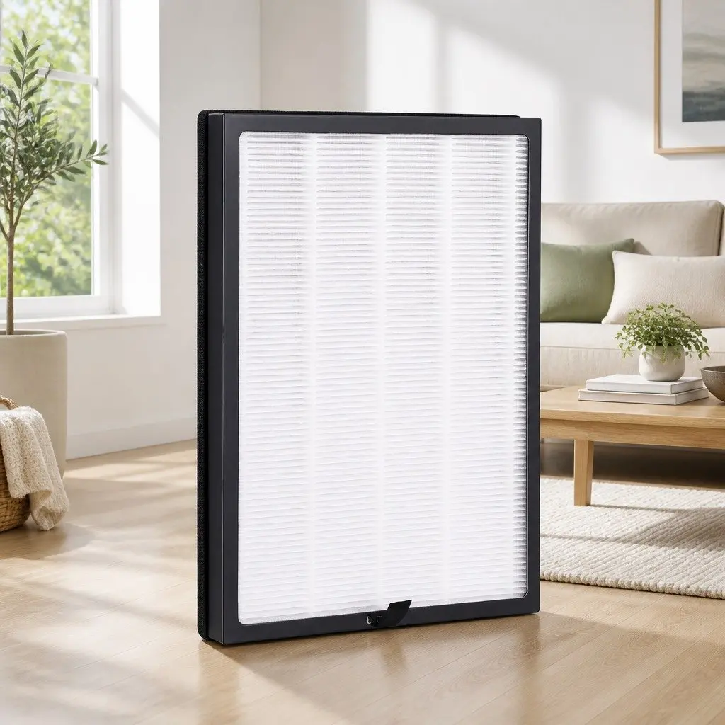 Air Purifier Filter H12 HEPA Activated Carbon Cotton 30x29x2.9cm for Dust and Odor Reduction