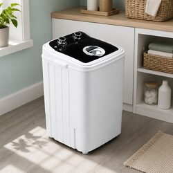 Portable Washing Machine 4.6kg Capacity Lightweight Compact Home Laundry Black